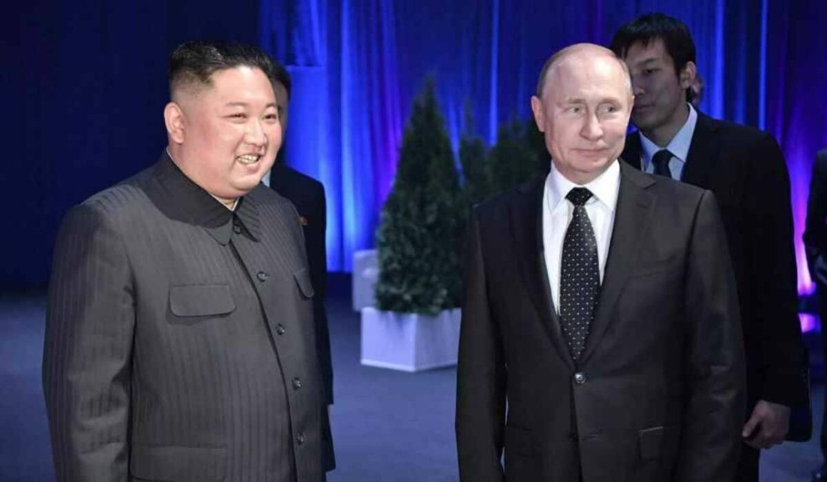    Ким Чен Ын и Путин. Источник: ria.ru Автор фото: Алексей Никольский