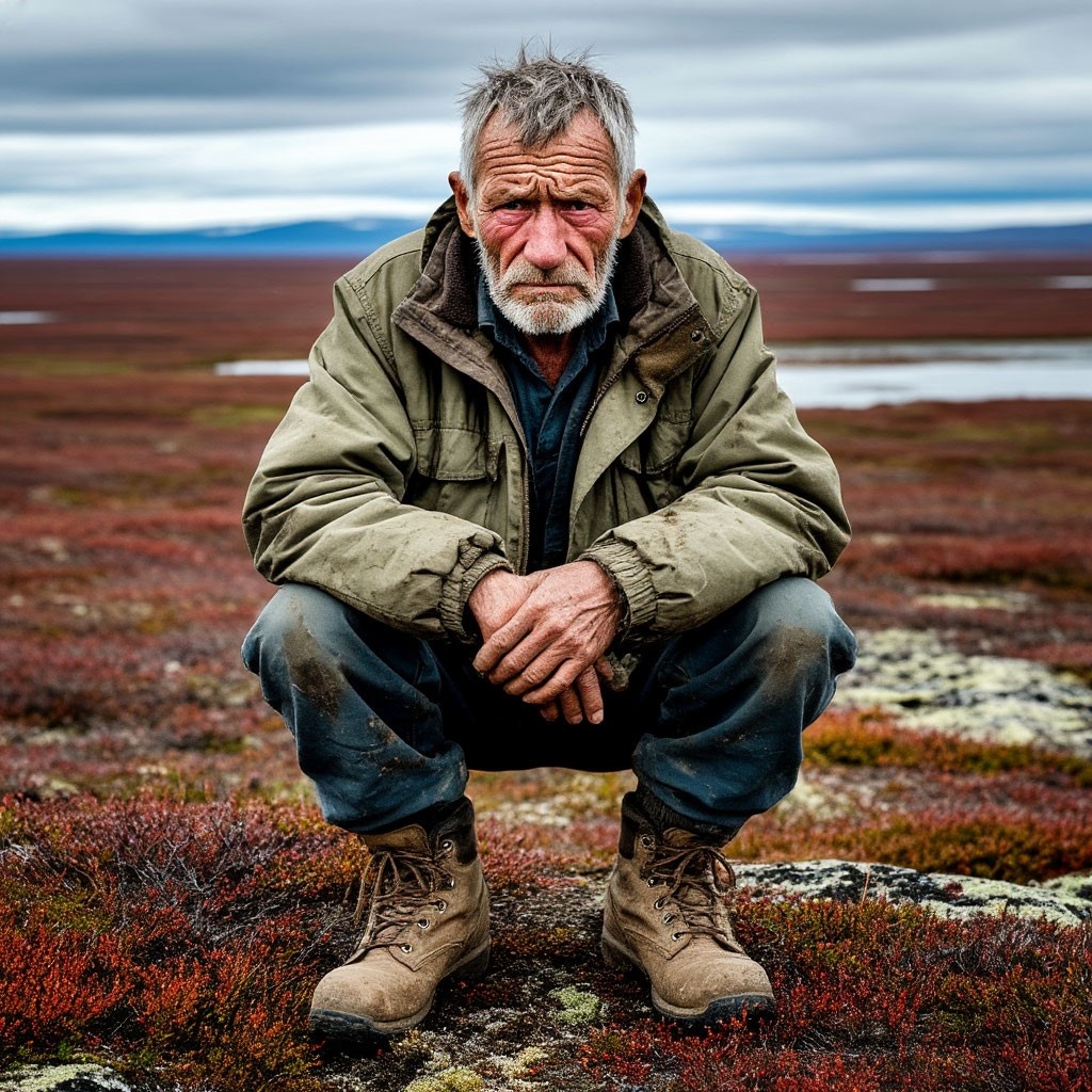 Арктический турист посмотрел достопримечательности тундры