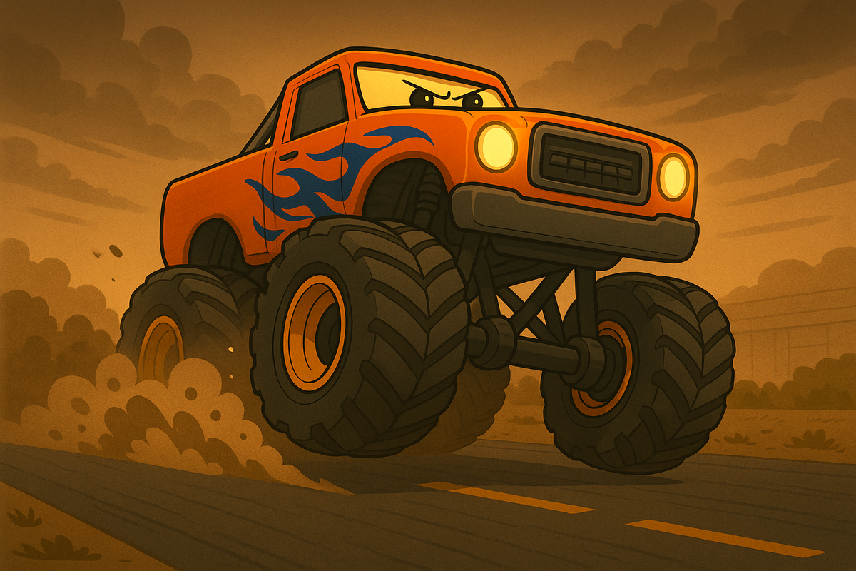 Это был ГИГА-ТРАК, легендарный монстр-трак, которого давно никто не видел. 