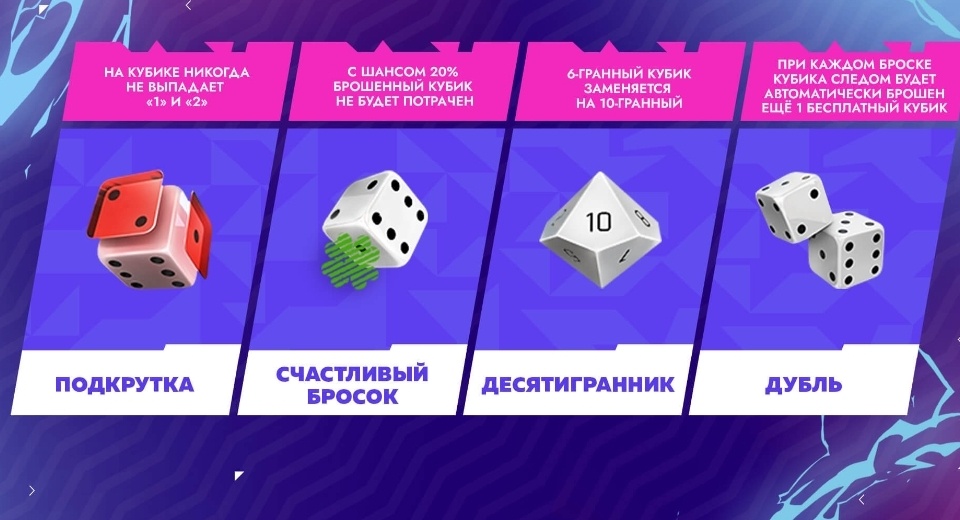 Варианты улучшения кубиков