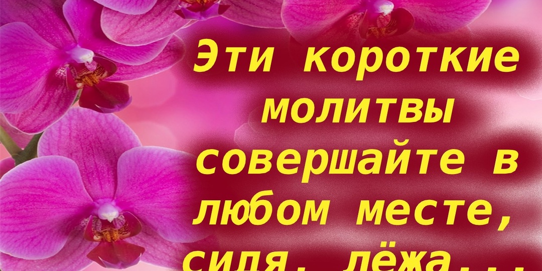 Эти короткие молитвы совершайте в любом месте, сидя, лёжа, в полёте.