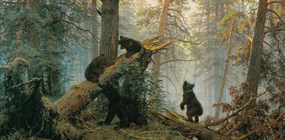 Утро в сосновом лесу, 1889