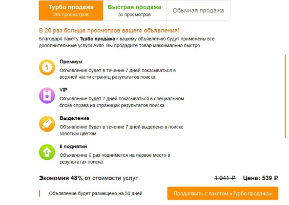 рис.1 старое продвижение Авито