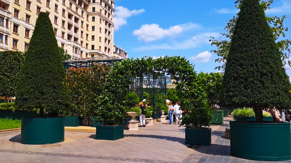 Французский сад на фестивале «Сады и цветы» в переходе между Манежной площадью и площадью Революции. Фото автора статьи