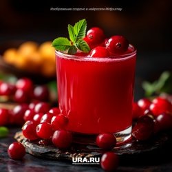     Для морса лучше выбирать свежие ягоды Создано в Midjourney © URA.RU