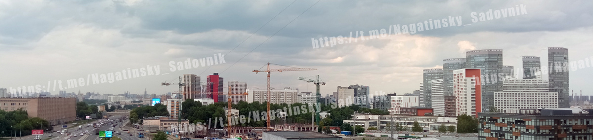 Снято в День России, 12 июня 2025 года, из окна дома 5 корпус 1 по Каширскому шоссе