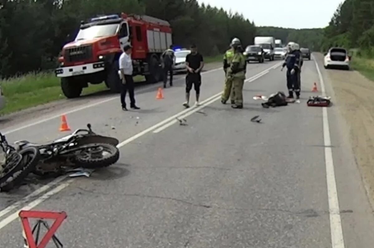    В аварии под Кунгуром погиб мотоциклист