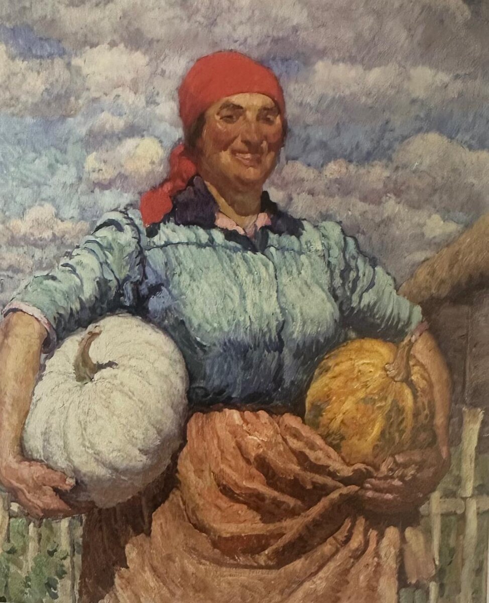 Илья Машков. «Колхозница с тыквами». 1930
