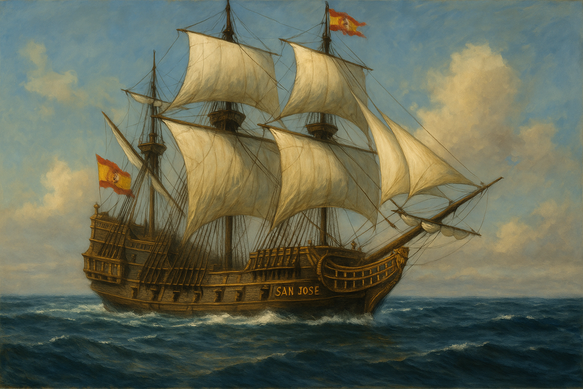 Галеон. Сгенерировано ИИ.