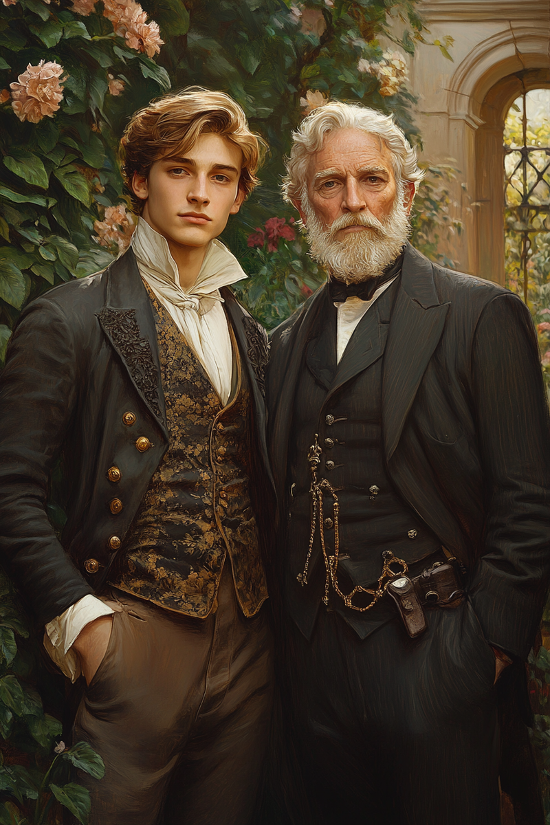 Дориан Грей встречает Бэзила в летнем саду