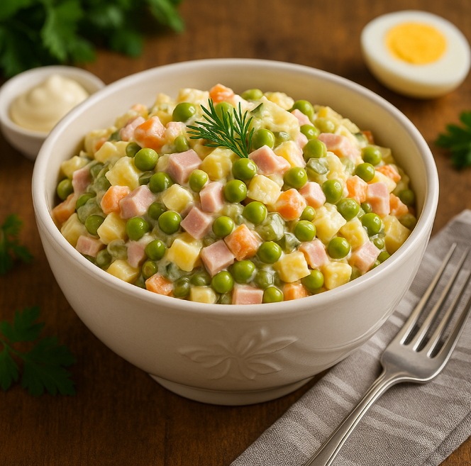 Оливье классический с яйцом и горошком рецепты от Дарики