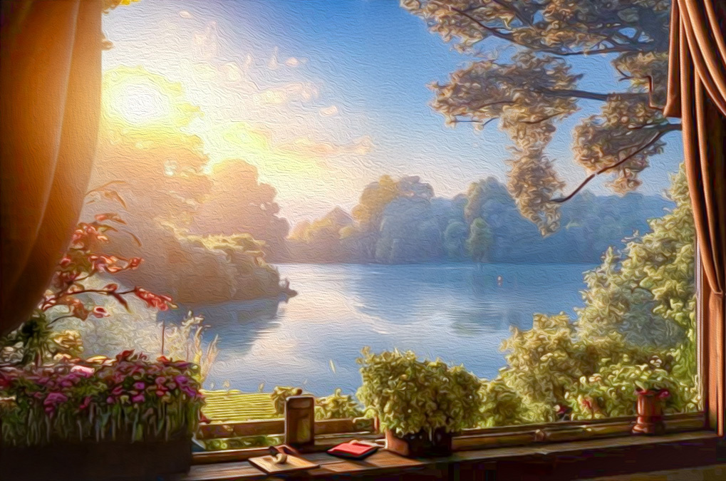 Пруд еще спал