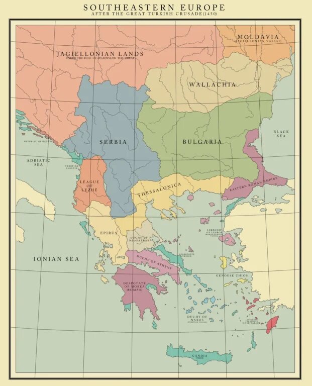 Карта Балкан в этом мире