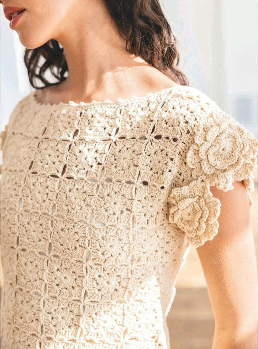 Топ крючком из мотивов