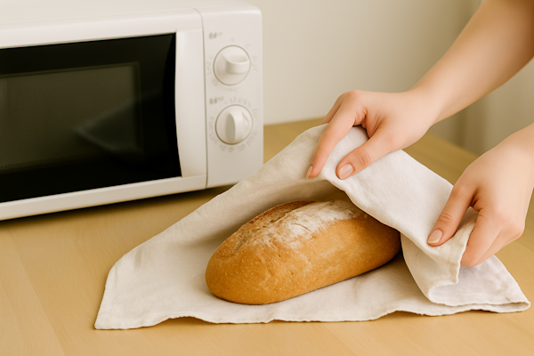 Сделать черствый хлеб в микроволновке мягким