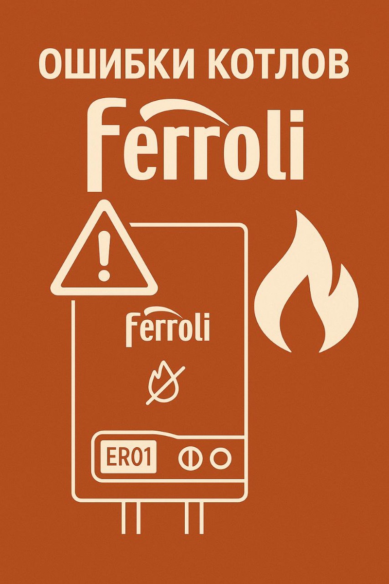 Котлы Ferroli давно заслужили репутацию надежных и эффективных устройств. Но, как и любая техника, они могут давать сбои. К счастью, в котлах предусмотрена система самодиагностики — на дисплее появляются коды ошибок, которые помогают быстро понять, в чем проблема.

Разберемся, что означают самые частые коды, и что делать, если котел “ругается”.
