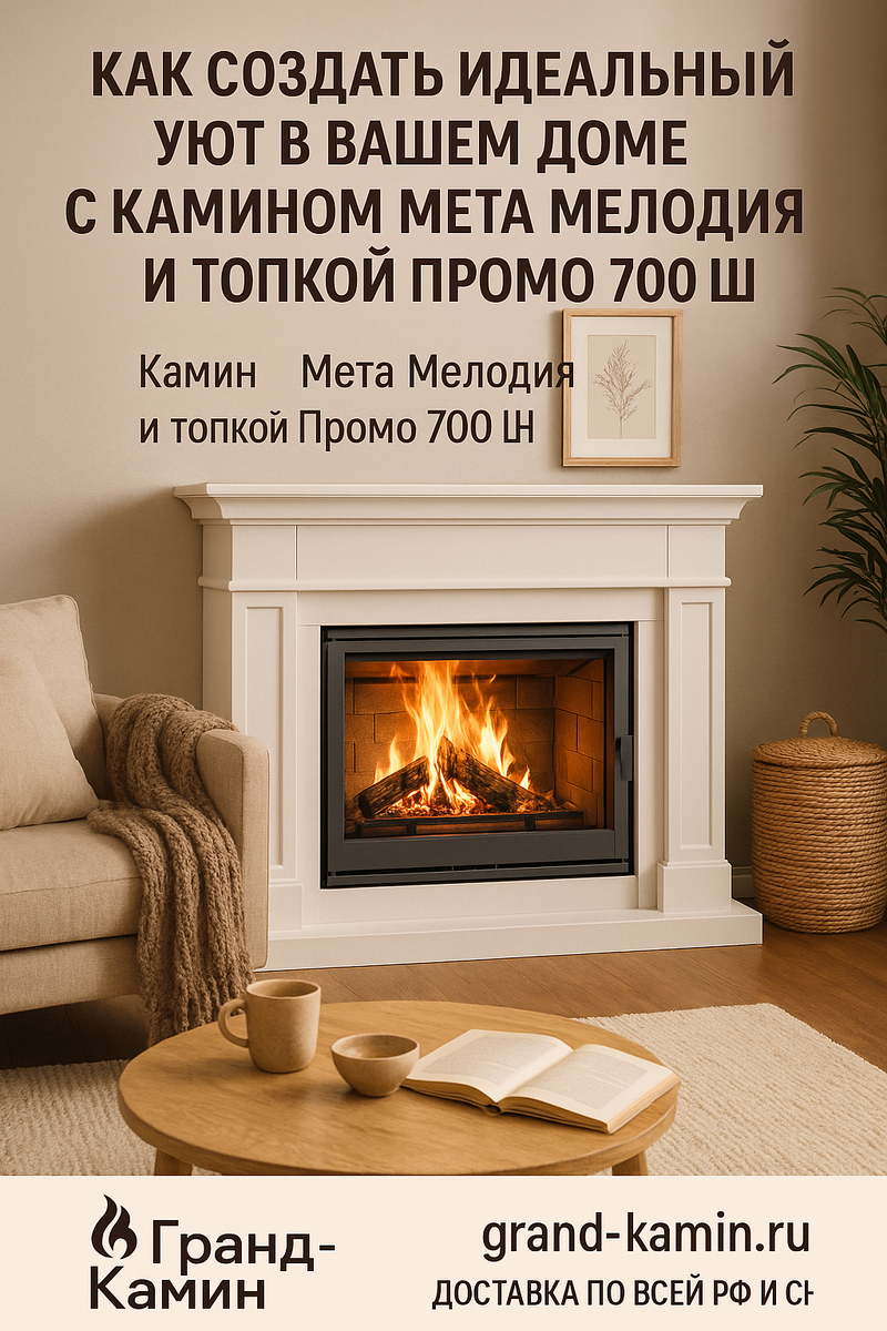    Как создать идеальный уют в вашем доме с камином Мета Мелодия и топкой Промо 700 Ш: секреты тепла и гармонии Kamin
