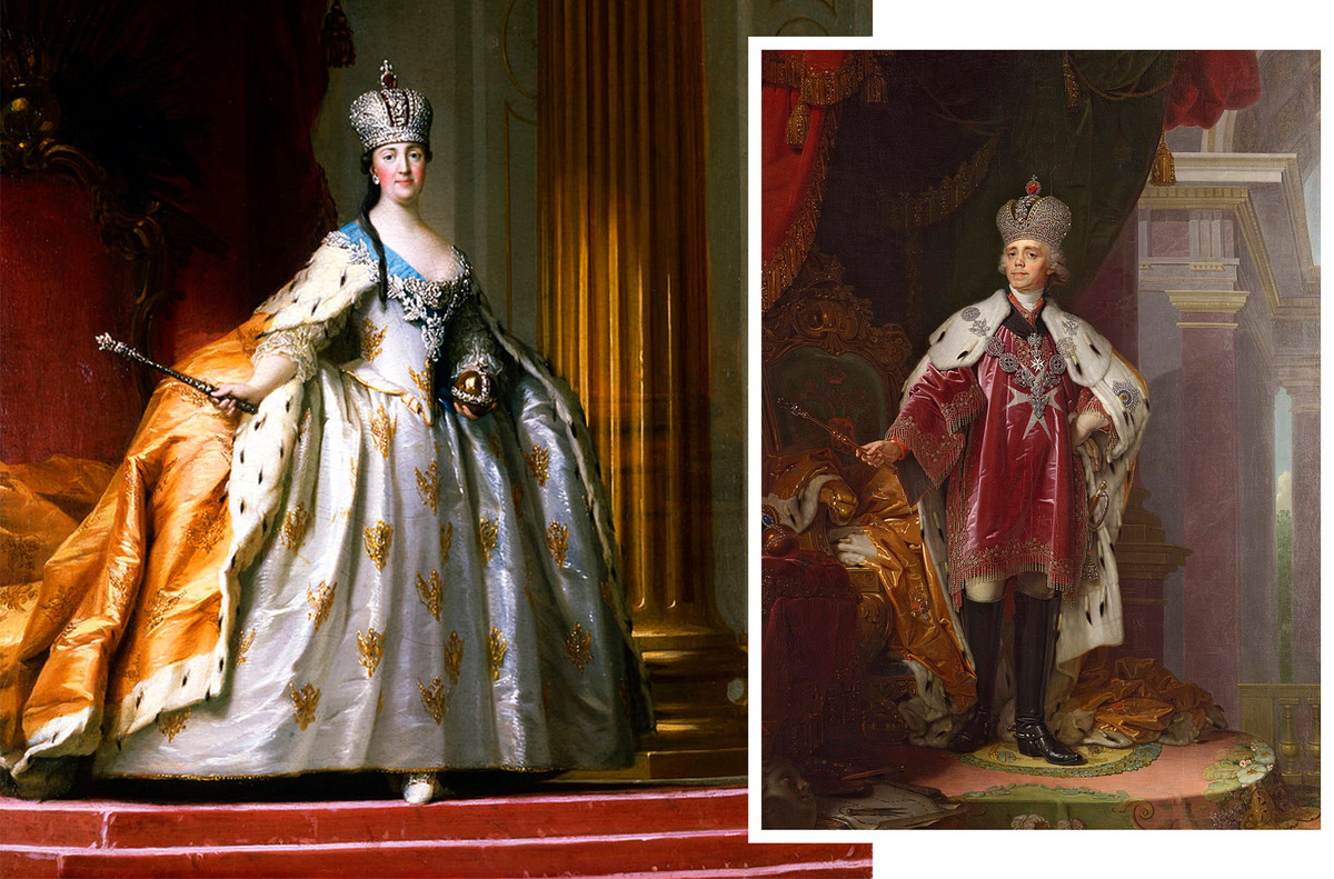 Екатерина II и император Павел 