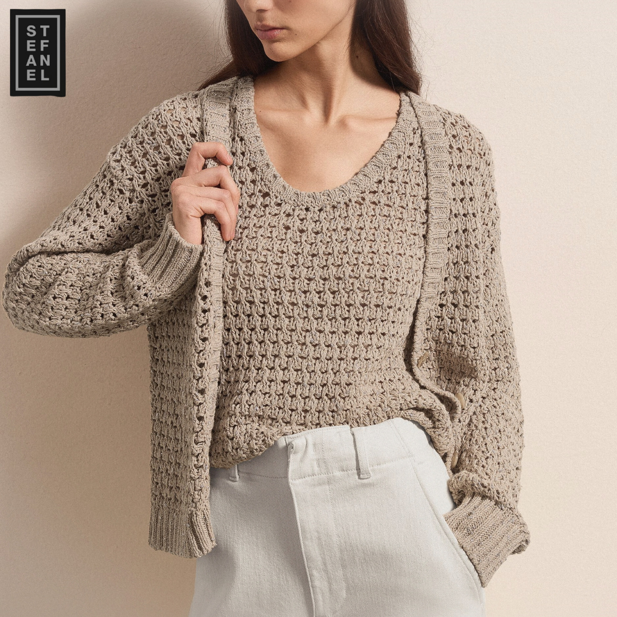 Топ и кардиган Stefanel, я влюбилась в узор