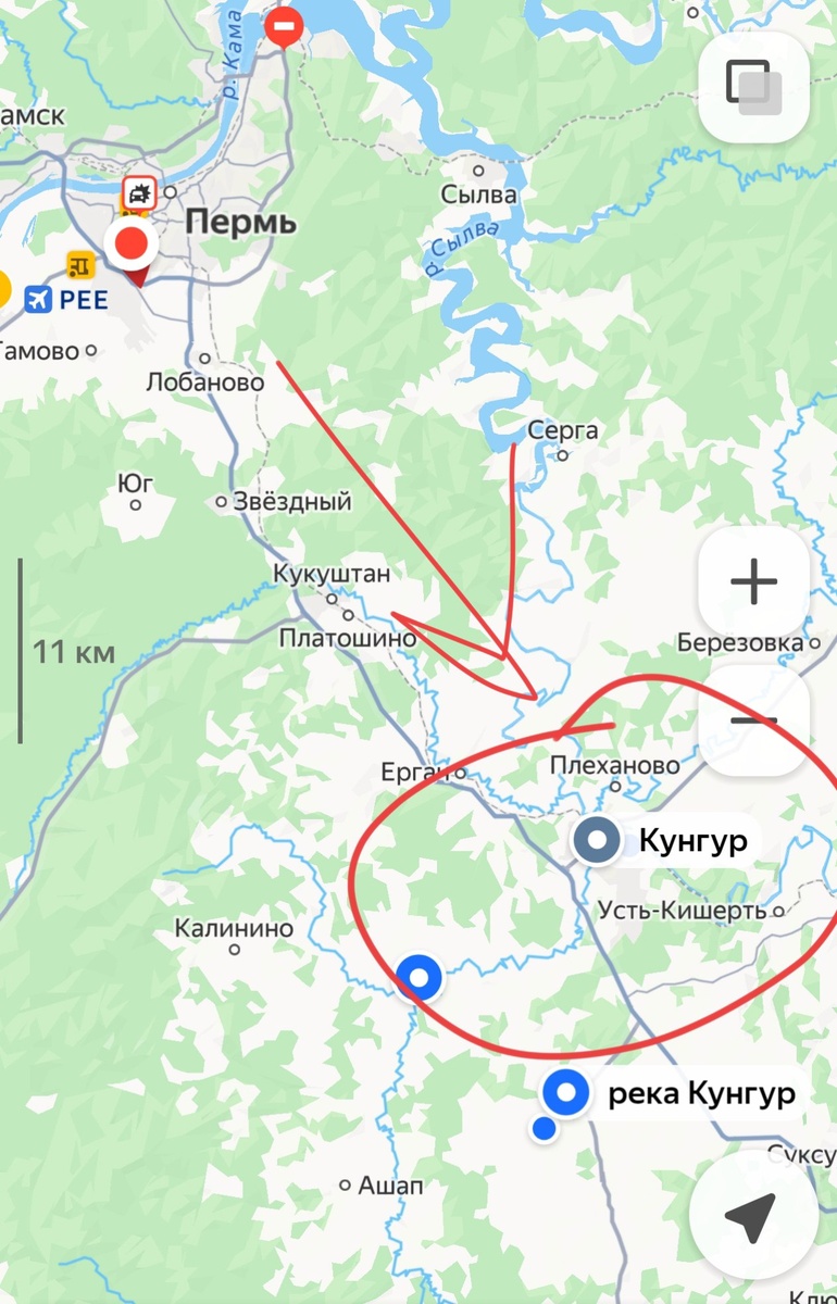 Карта Пермского края