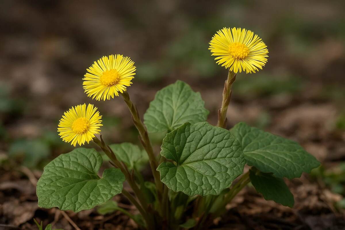 Мать-и-мачеха, фото: сгенерировано с помощью ИИ 