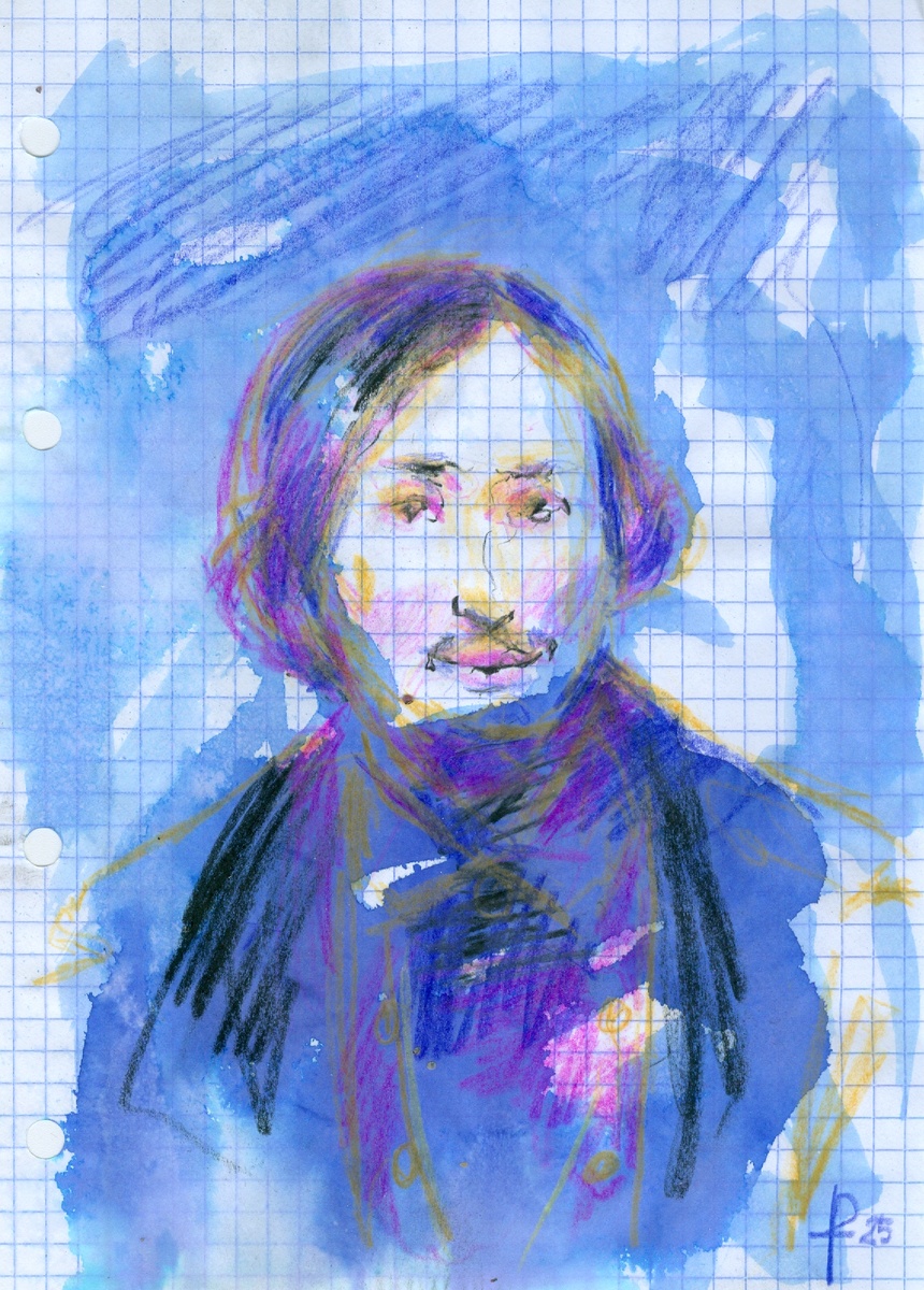 Иванищев Р. Набросок с портрета Гоголя, кисти Моллера №32025