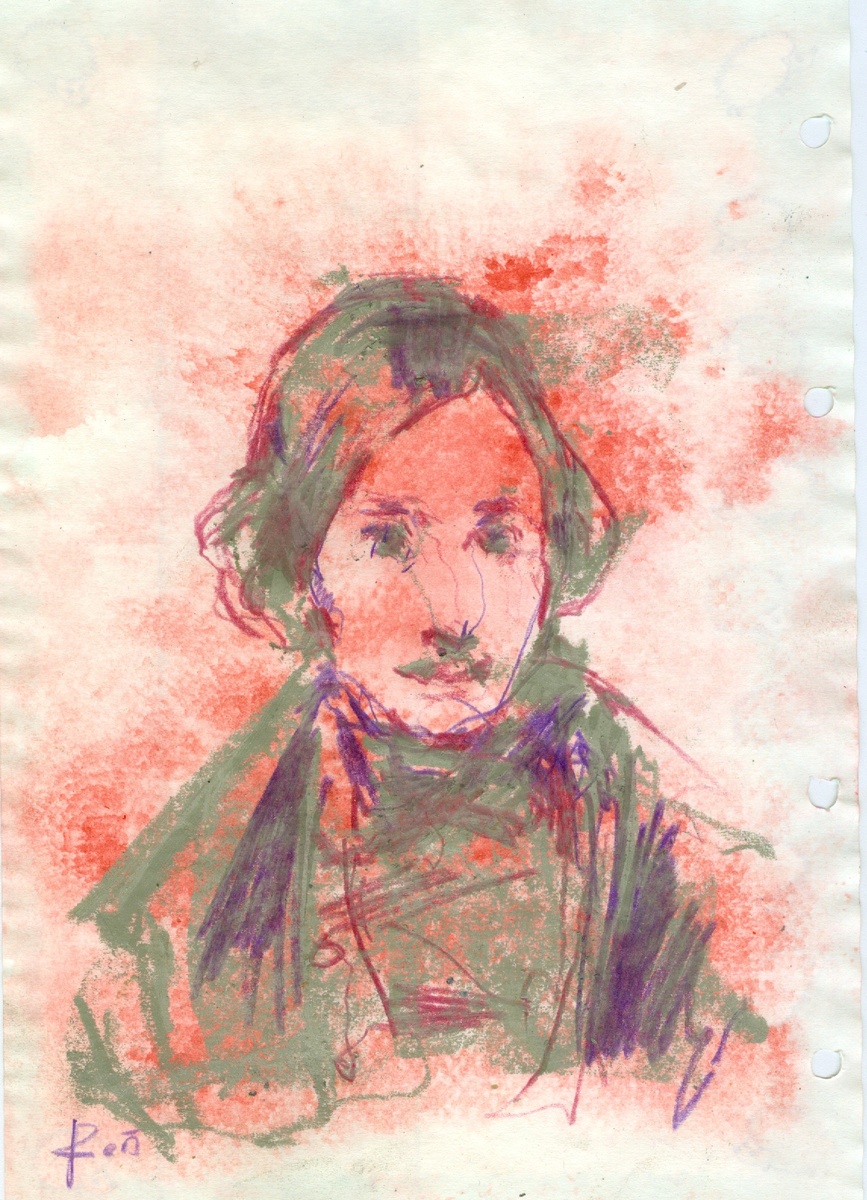 Иванищев Р. Набросок с портрета Гоголя, кисти Моллера №2. 2025