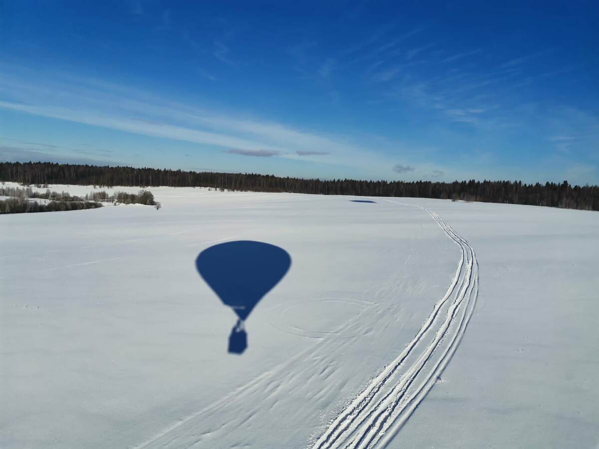 Язрома. Зимний полет на воздушном шаре.