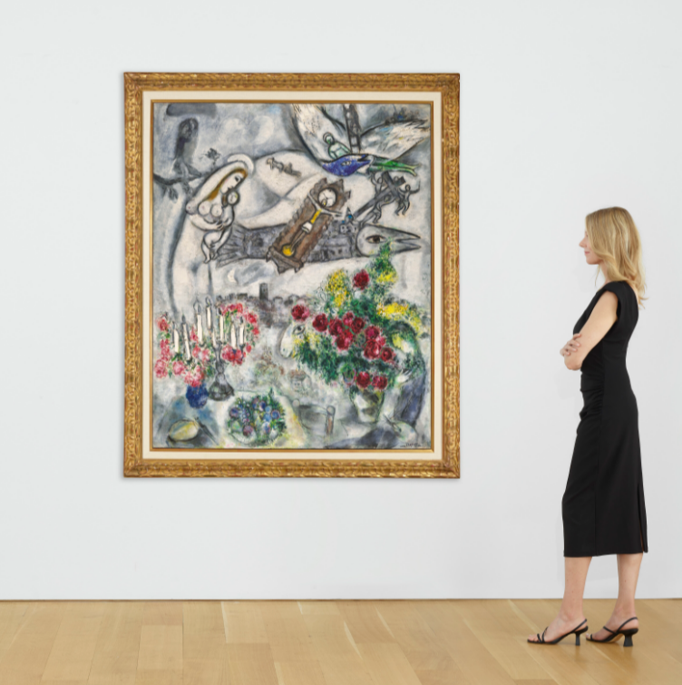 Полотно Марка Шагала «Над Вансом» (1957) ушло за $5,9 млн. на торгах Christie's в мае этого года
