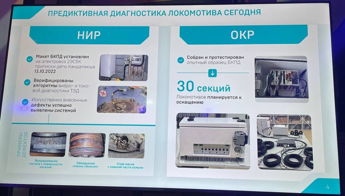 Статус по проекту ТМХ ИС по внедрения предиктивной диагностики на локомотивах. Источник: Сергей Белов/ROLLINGSTOCK