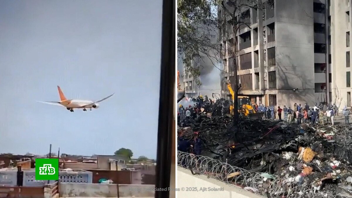    Крушение пассажирского самолета в Индии: кадры с места
