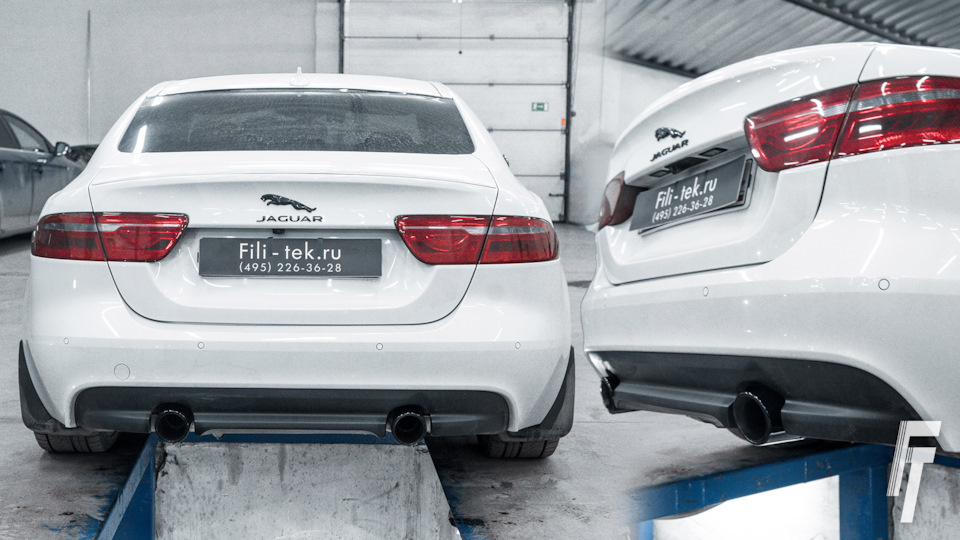 Новые черные насадки на Jaguar XE