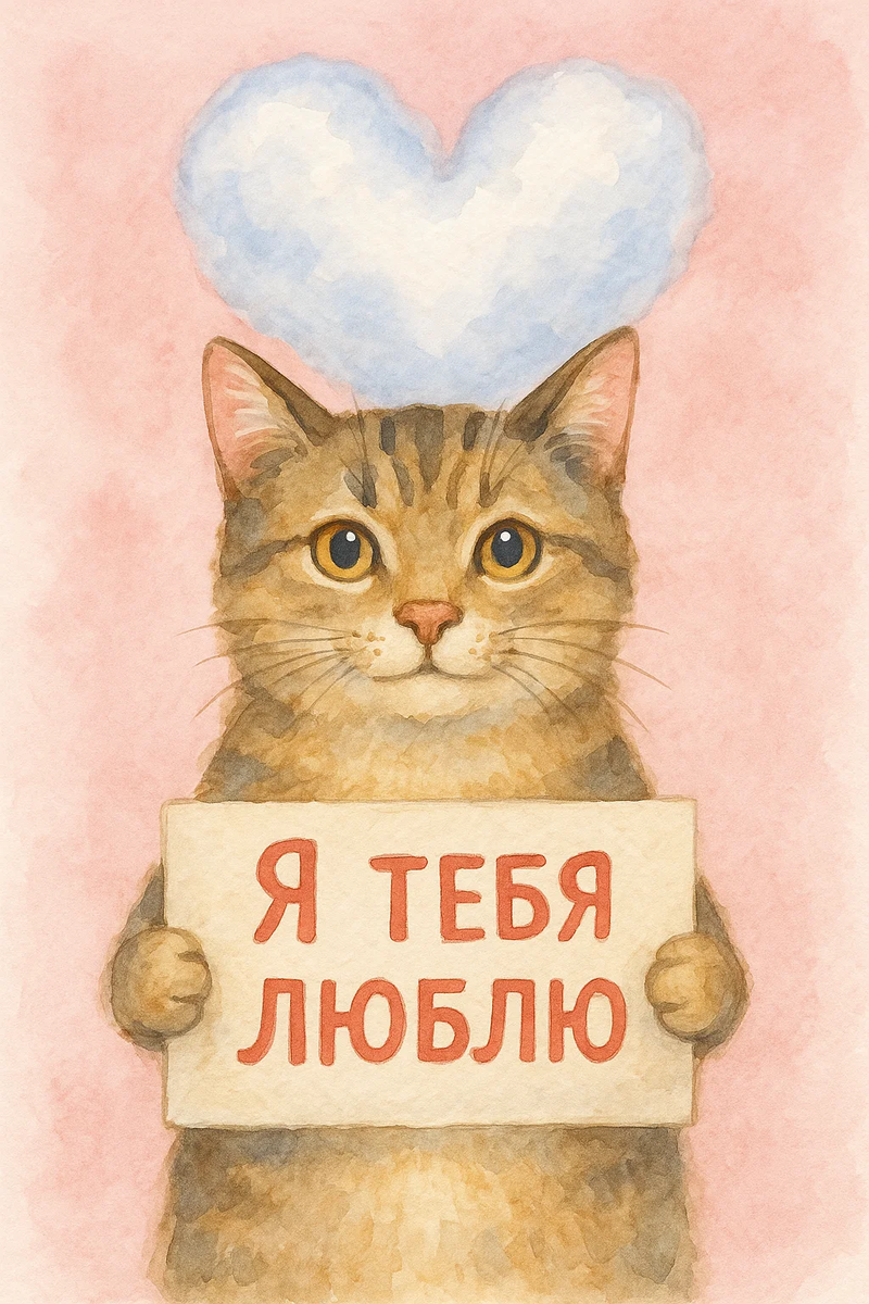 Открытки из серии «Я люблю тебя» — придуманы мной и с любовью созданы при помощи нейросети.