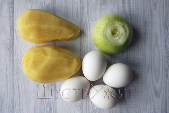 Ингредиенты для испанской тортильи.