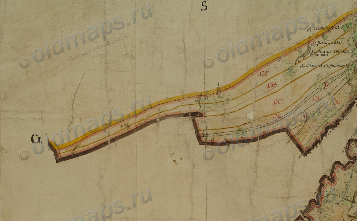 Фрагмент карты Менде. 1866 г.