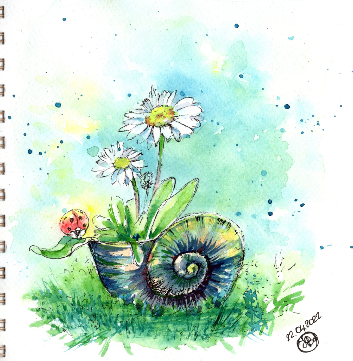 Как видно по подписи - арт был нарисован в апреле 2022 года. Хотелось чуда и веры в светлое и хорошее.)