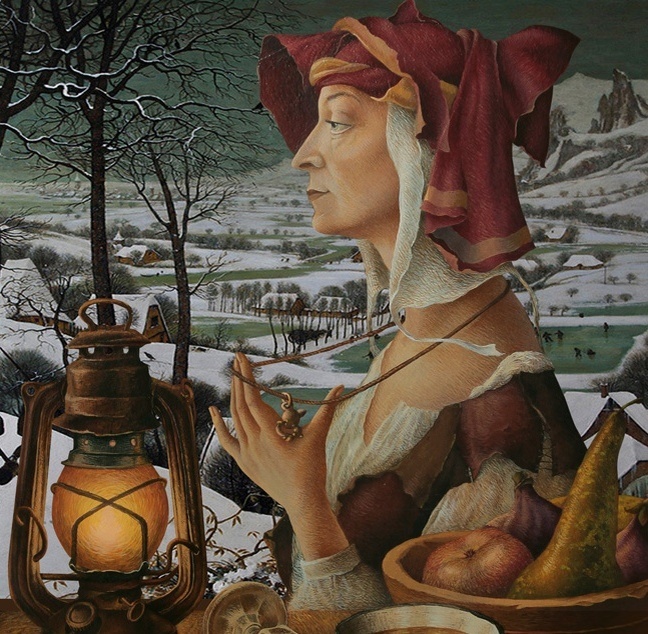 © Римма Бабкина. Автопортрет. Холст, темпера. 2019г. Работа любезно предоставлена автором. – М.Л. 