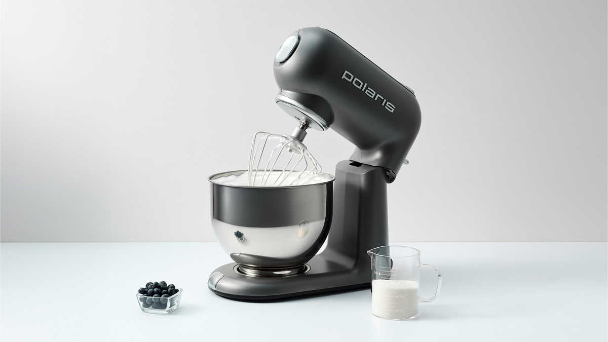 Кухонная машина Polaris PKM 2203L 6 в 1 с вместительной стальной чашей 5,5 л.