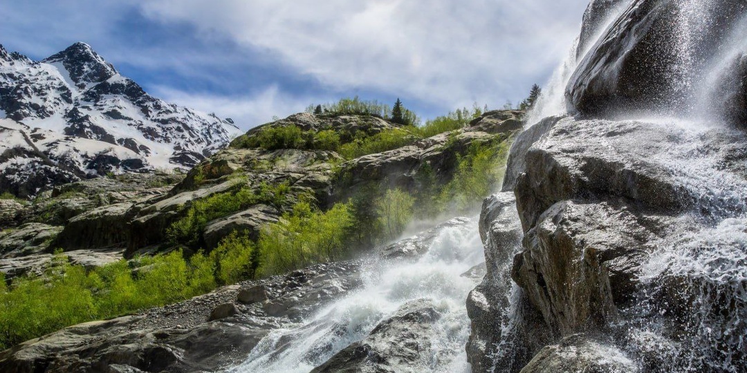 Водопад Алибек, Домбай