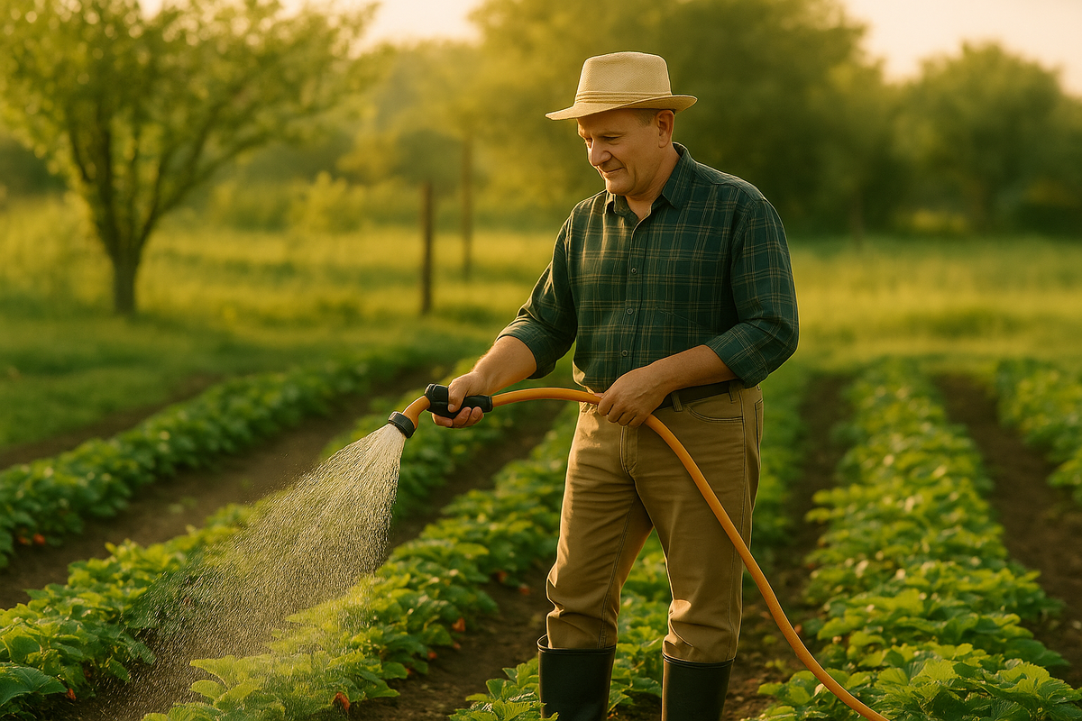 Полив клубники