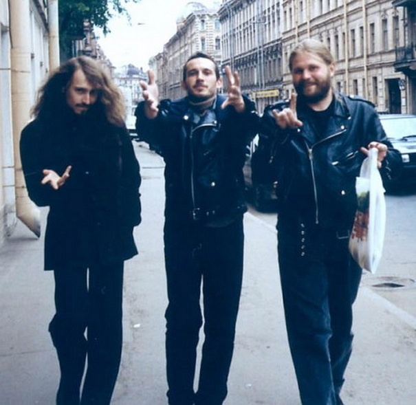 Александр Андрюшкин, Игорь "Джефф" Жевтун, Евгений Пьянов "Махно". Фото из архива ВК-сообщества "Гражданская оборона"