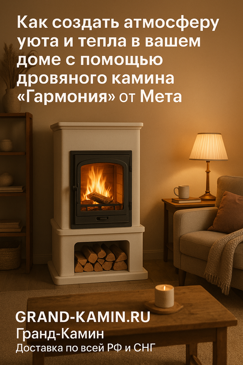    Как создать атмосферу уюта и тепла в вашем доме с помощью дровяного камина "Гармония" от Мета Kamin