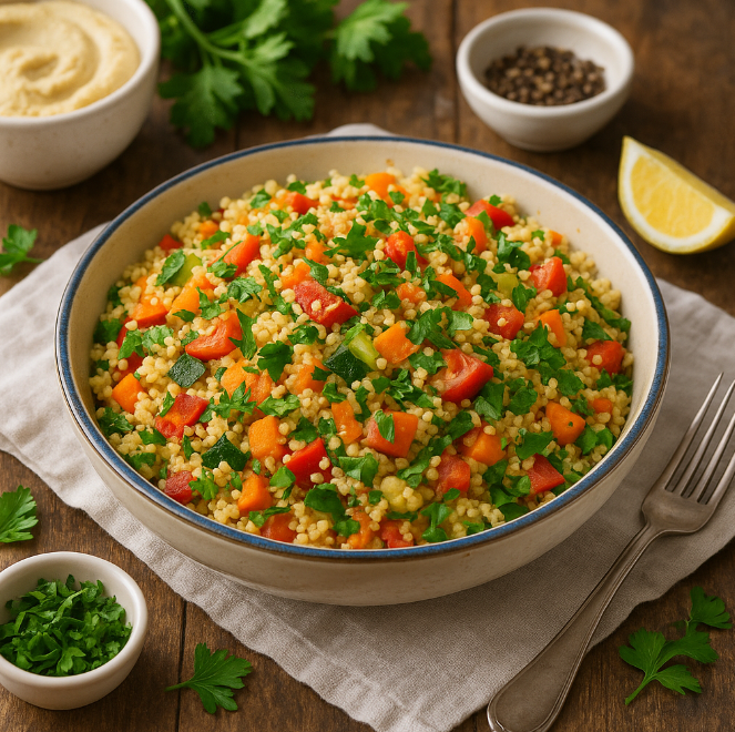 Кускус с овощами и зеленью рецепты от Дарики