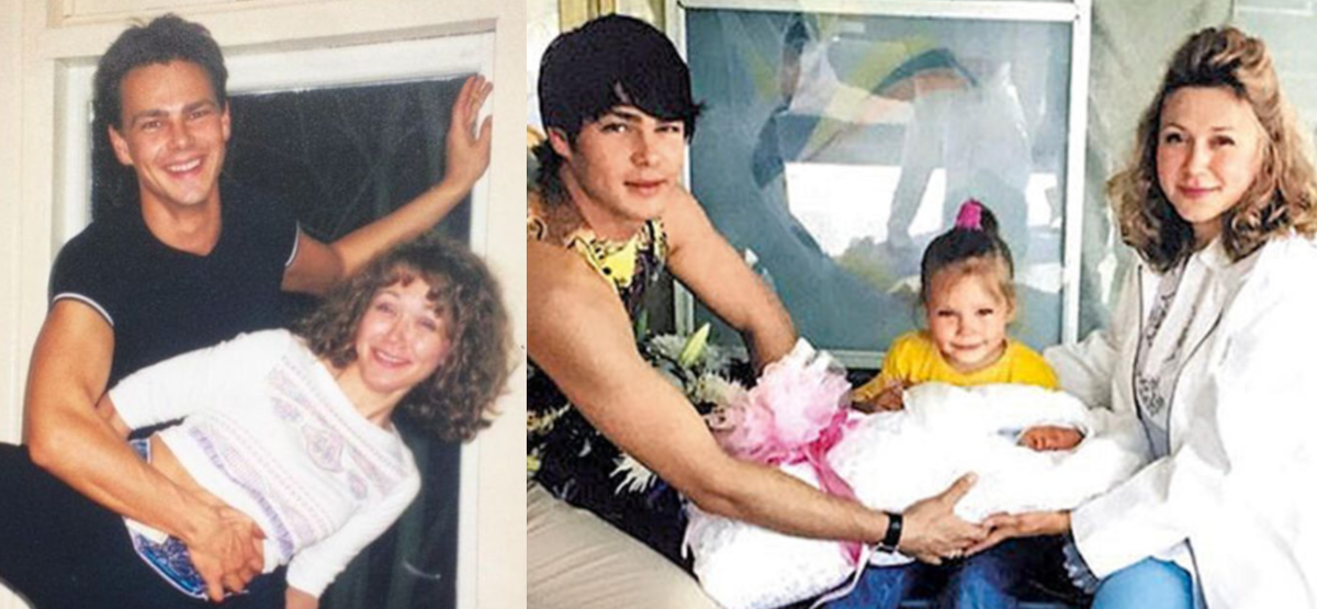 Сергей с женой и дочками 