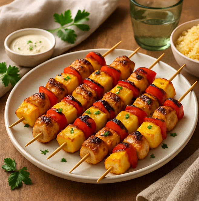 Шпажки с ананасом и курицей рецепты от Дарики