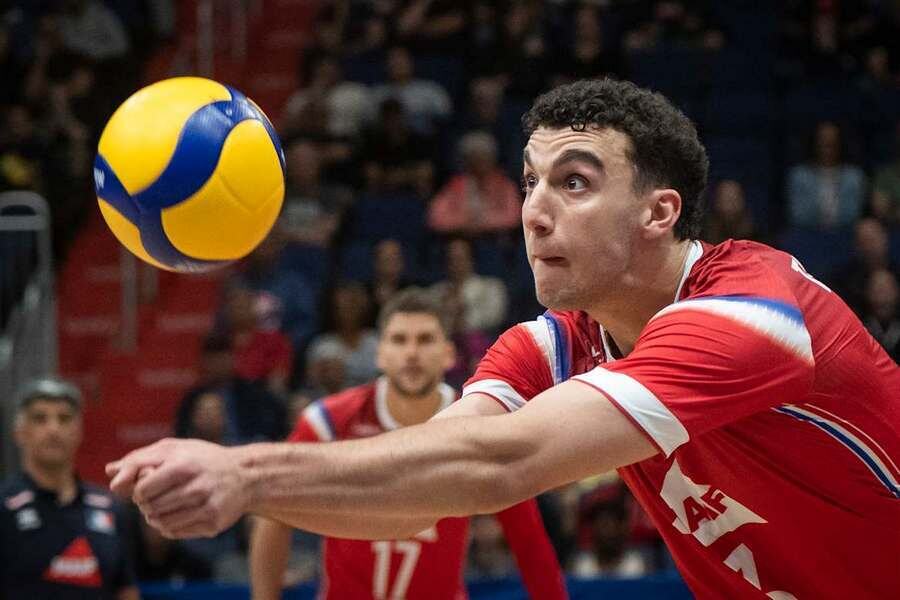    Амир Тизи-Уалу в Лиге наций-2025 / фото: volleyballworld.com