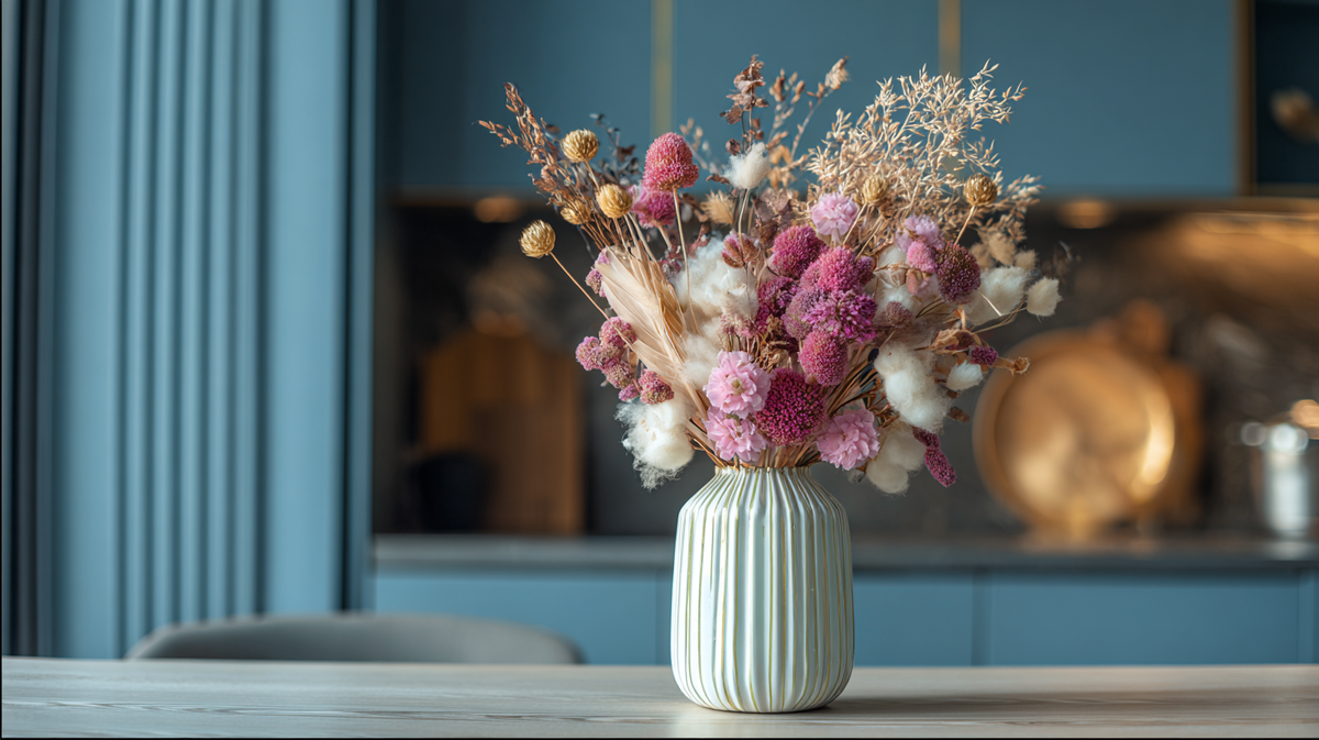 Приглушенный розовый вносит разнообразие в спокойный холодный интерьер