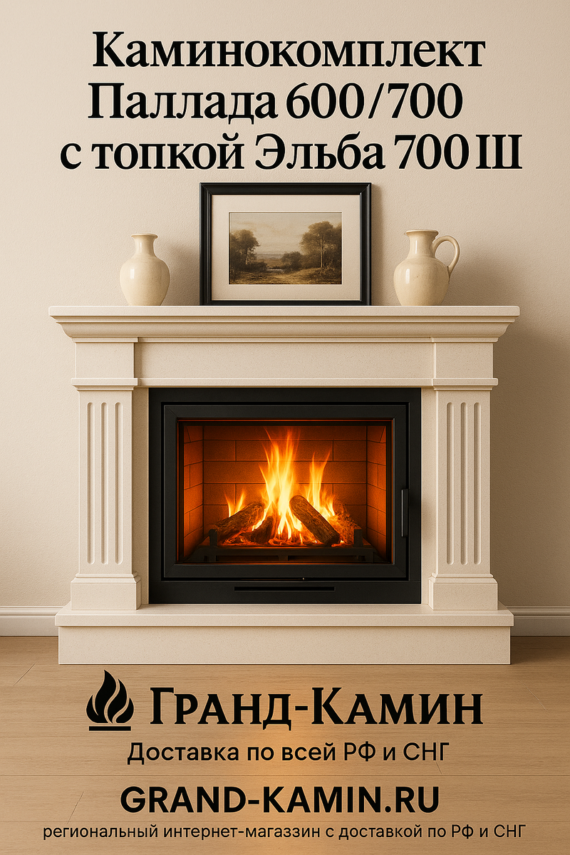   Каминокомплект Паллада 600/700 с топкой Эльба 700 Ш – ваш билет в мир тепла, стиля и уютных вечеров Kamin