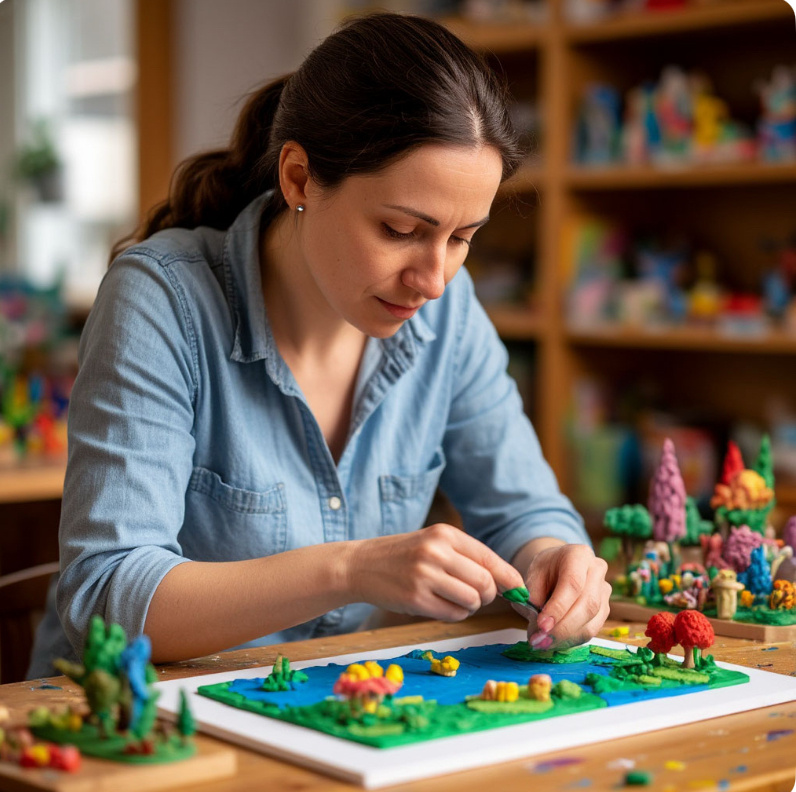 Лепка из пластилина- важный этап по восстановлению после инсульта