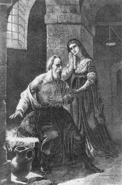 Михаил Глинский в тюрьме. Картина К. Миллера